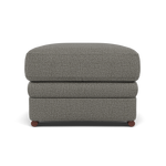 Gino Footstool - Footstool F8 — Hopsack Platinum 70003 / Wooden Feet, gallery image 2
