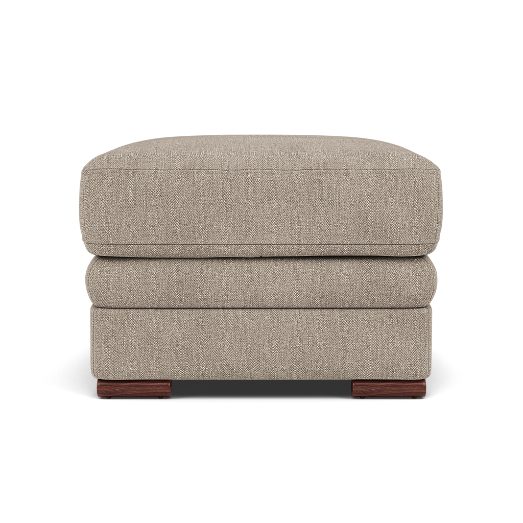 Gino Footstool - Footstool F8 Sterling Home 2 Darwin Mink 50366 Wooden Feet