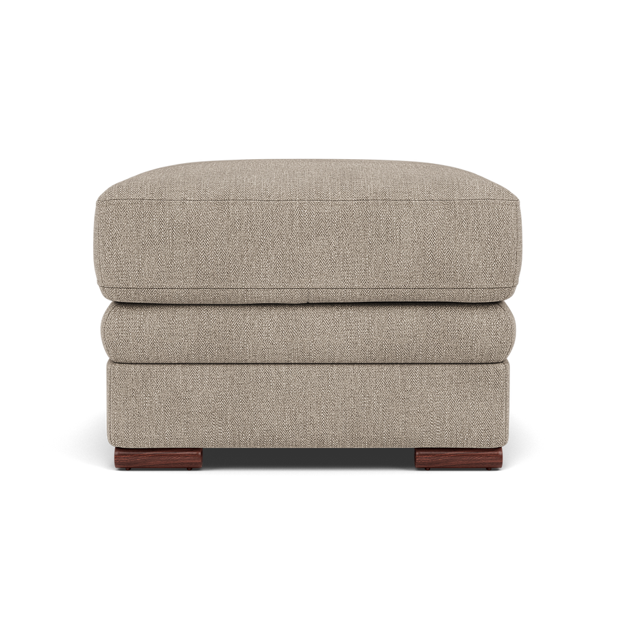 Gino Footstool - Footstool F8 Sterling Home 2 Darwin Mink 50366 Wooden Feet