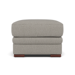 Gino Footstool - Footstool F8 Sterling Home 4 Hopsack Dove 70001 Wooden Feet
