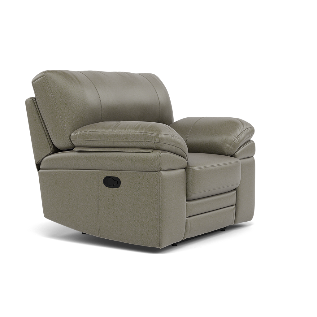 Gino Recliner Armchair - Power Recliner Armchair with USB Cat 60 - Power Recliner with USB — Cat-60/20 Montana Pewter, gallery image 1