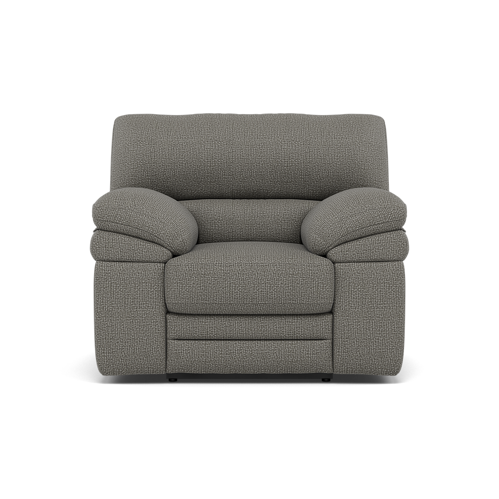 Gino Recliner Armchair - Power Recliner Armchair with USB F8 - Power Recliner with USB Sterling Home 4 Hopsack Platinum 70003