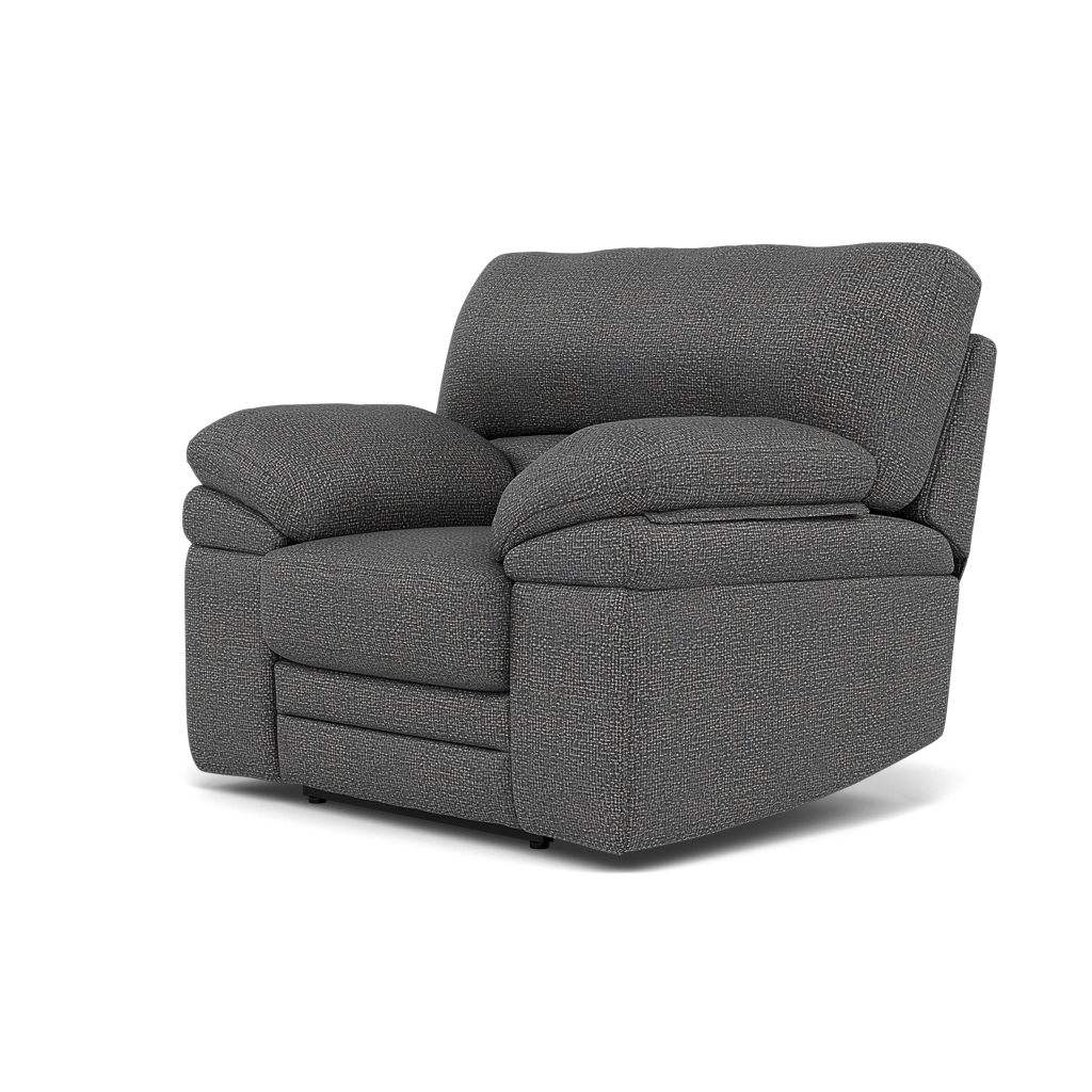 Gino Recliner Armchair - Power Recliner Armchair with USB F8 - Power Recliner with USB — Hopsack Charcoal 70006, gallery image 3