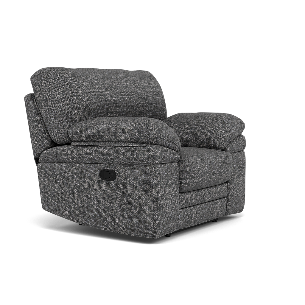 Gino Recliner Armchair - Power Recliner Armchair with USB F8 - Power Recliner with USB — Hopsack Charcoal 70006, gallery image 1