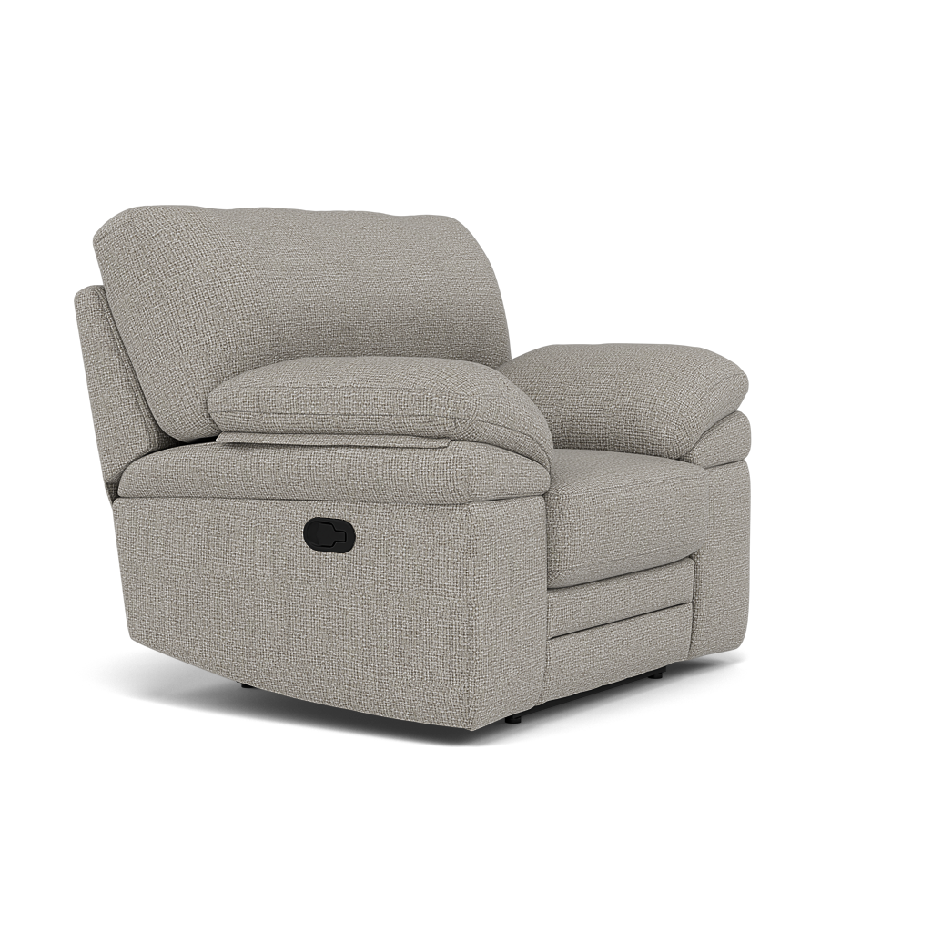 Gino Recliner Armchair - Power Recliner Armchair with USB F8 - Power Recliner with USB — Hopsack Dove 70001, gallery image 1