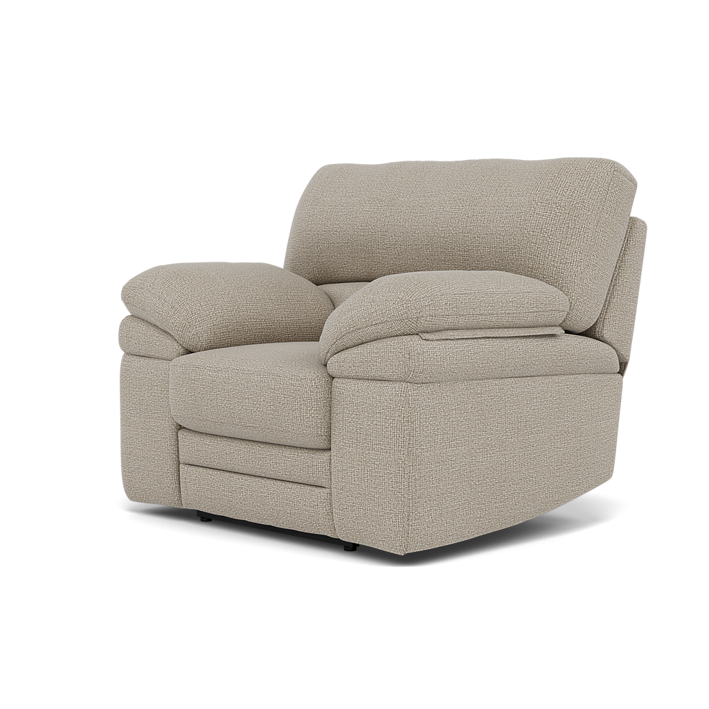 Gino Recliner Armchair - Power Recliner Armchair with USB F8 - Power Recliner with USB — Hopsack Linen 70004, gallery image 3