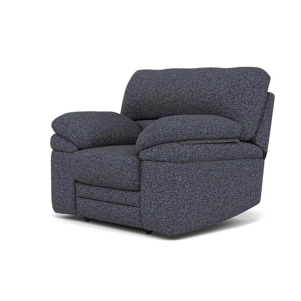 Gino Recliner Armchair - Power Recliner Armchair with USB F8 - Power Recliner with USB — Hopsack Midnight 70005, gallery image 3