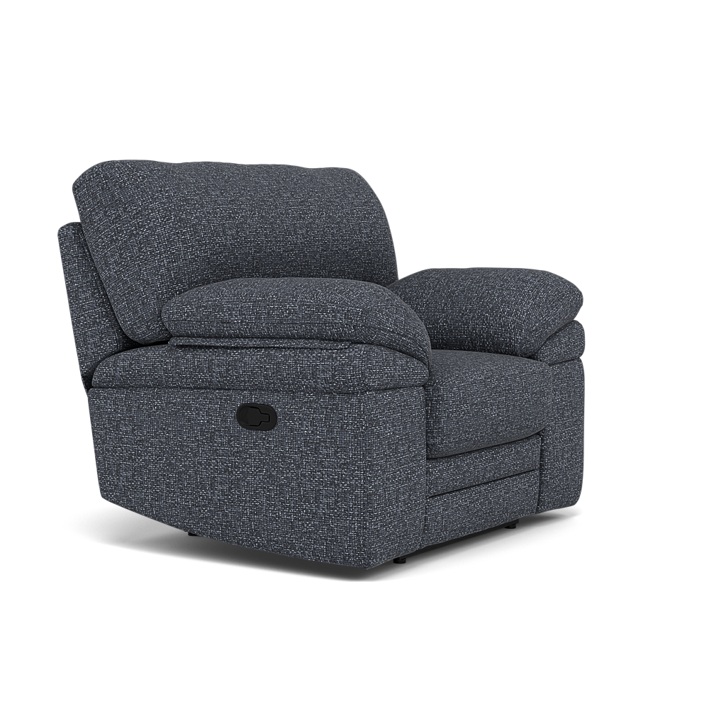 Gino Recliner Armchair - Power Recliner Armchair with USB F8 - Power Recliner with USB — Hopsack Midnight 70005, gallery image 1