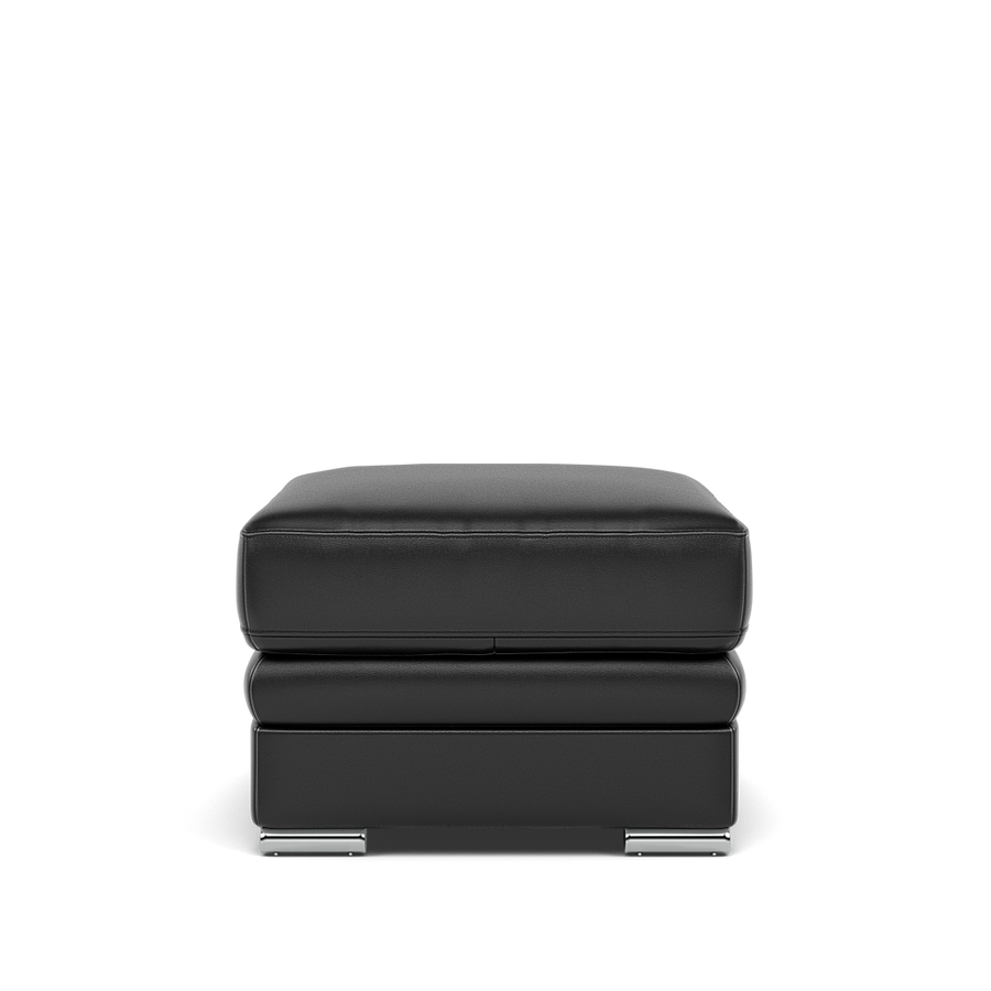 Gino Storage Footstool - Storage Stool Cat 55 Footstools Sterling Home 1 Cat-55/72 New Club Dark Grey Metal Feet