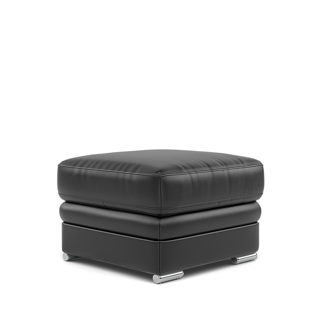 Gino Storage Footstool - Storage Stool Cat 55 — Cat-55/72 New Club Dark Grey / Metal Feet, gallery image 3