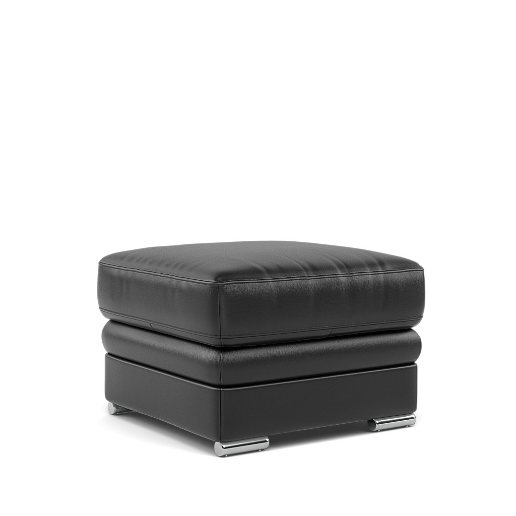 Gino Storage Footstool - Storage Stool Cat 55 — Cat-55/72 New Club Dark Grey / Metal Feet, gallery image 1