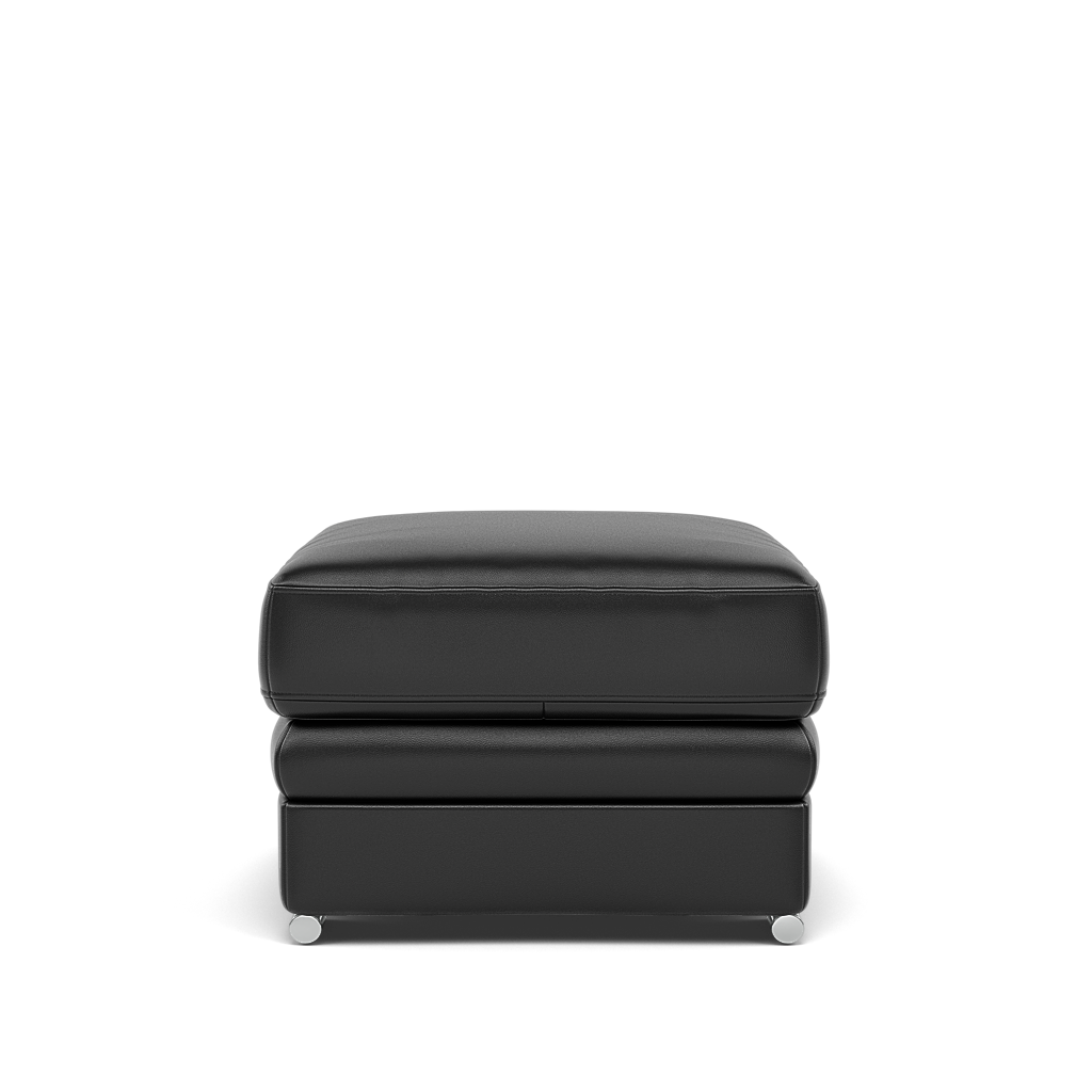 Gino Storage Footstool - Storage Stool Cat 55 — Cat-55/72 New Club Dark Grey / Metal Feet, gallery image 2
