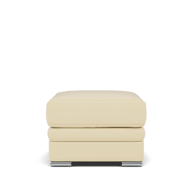 Gino Storage Footstool - Storage Stool Cat 60 Footstools Sterling Home 1 Cat-60/02 Montana Cool Cream Metal Feet