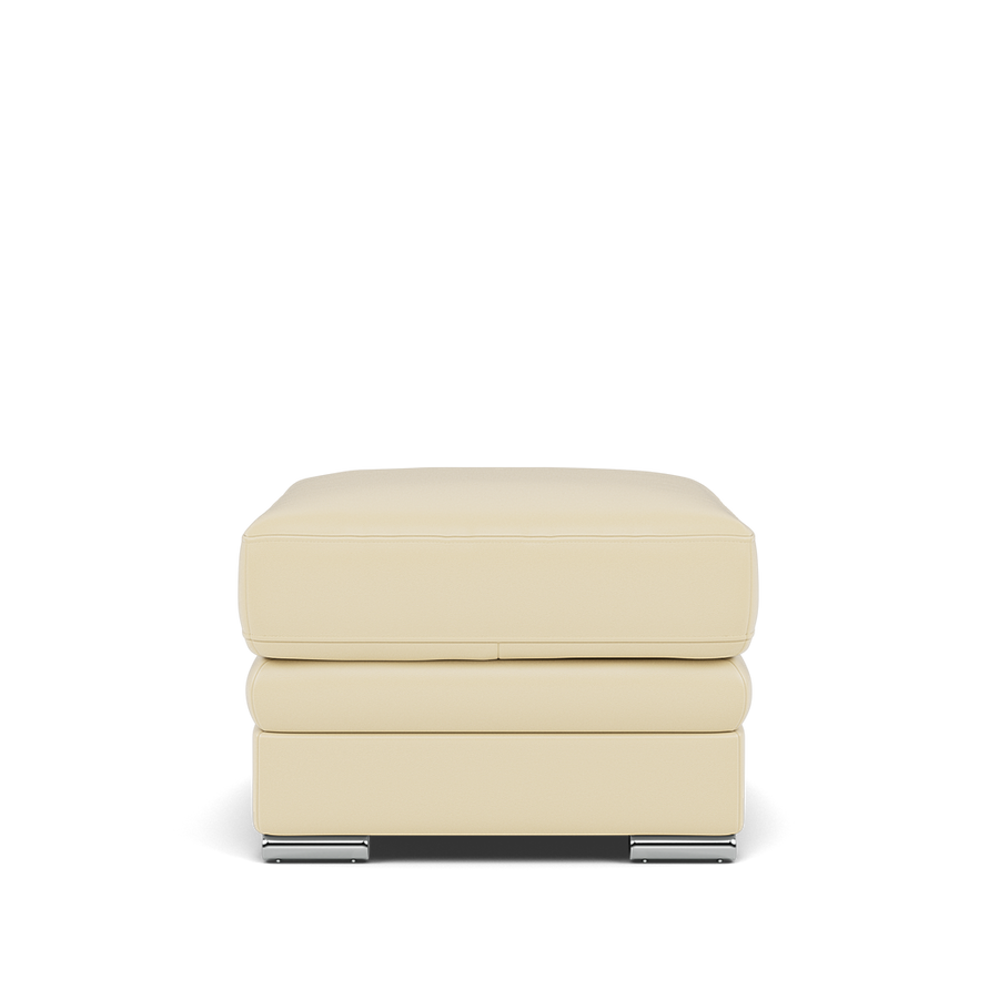 Gino Storage Footstool - Storage Stool Cat 60 Footstools Sterling Home 1 Cat-60/02 Montana Cool Cream Metal Feet