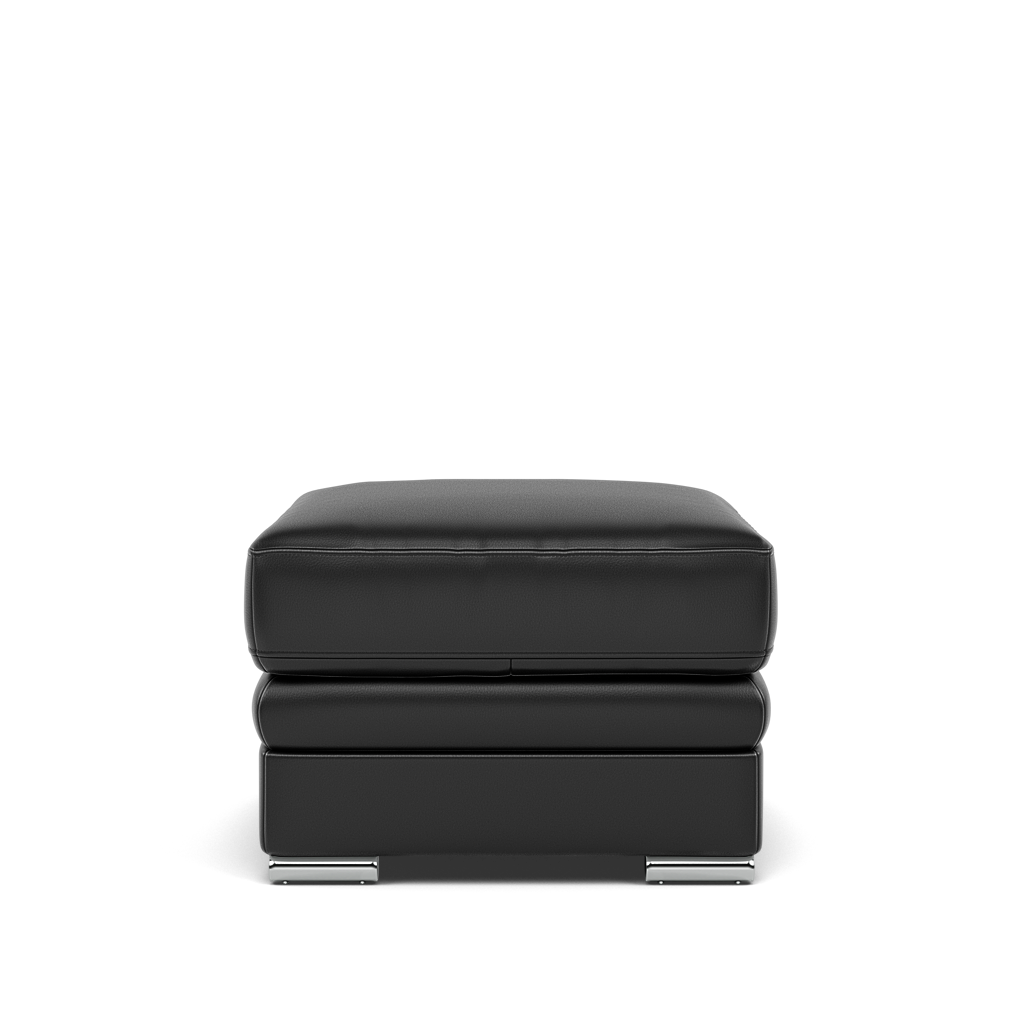 Gino Storage Footstool - Storage Stool Cat 60 Footstools Sterling Home 21 Cat-60/22 Montana Jet Black Metal Feet