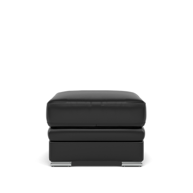 Gino Storage Footstool - Storage Stool Cat 60 Footstools Sterling Home 21 Cat-60/22 Montana Jet Black Metal Feet