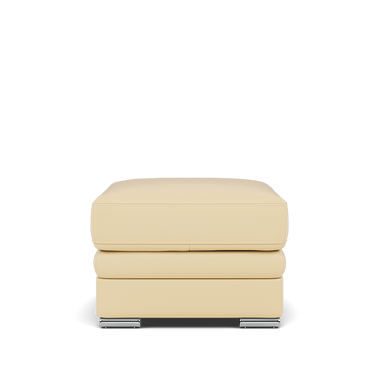 Gino Storage Footstool - Storage Stool Cat 60 Footstools Sterling Home 3 Cat-60/04 Montana Vanilla Cream Metal Feet