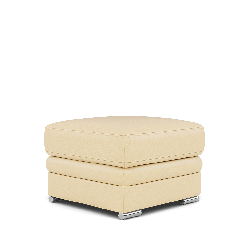 Gino Storage Footstool - Storage Stool Cat 60 — Cat-60/04 Montana Vanilla Cream / Metal Feet, gallery image 3