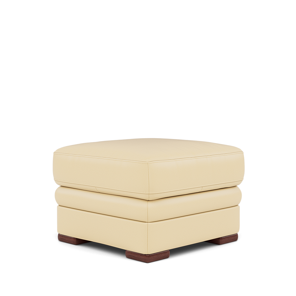 Gino Storage Footstool - Storage Stool Cat 60 — Cat-60/04 Montana Vanilla Cream / Wooden Feet, gallery image 3