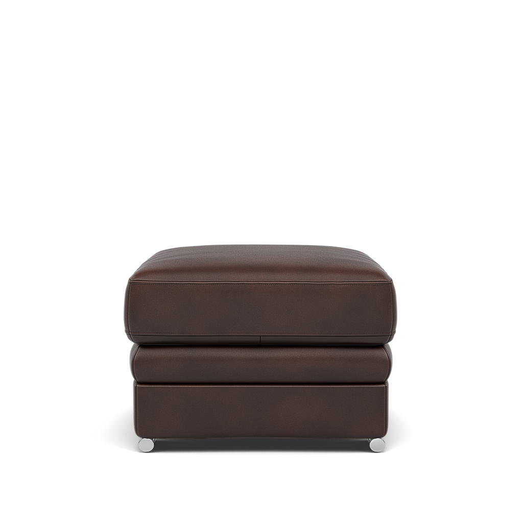 Gino Storage Footstool - Storage Stool Cat 60 — Cat-60/08 Montana Chocolate / Metal Feet, gallery image 2