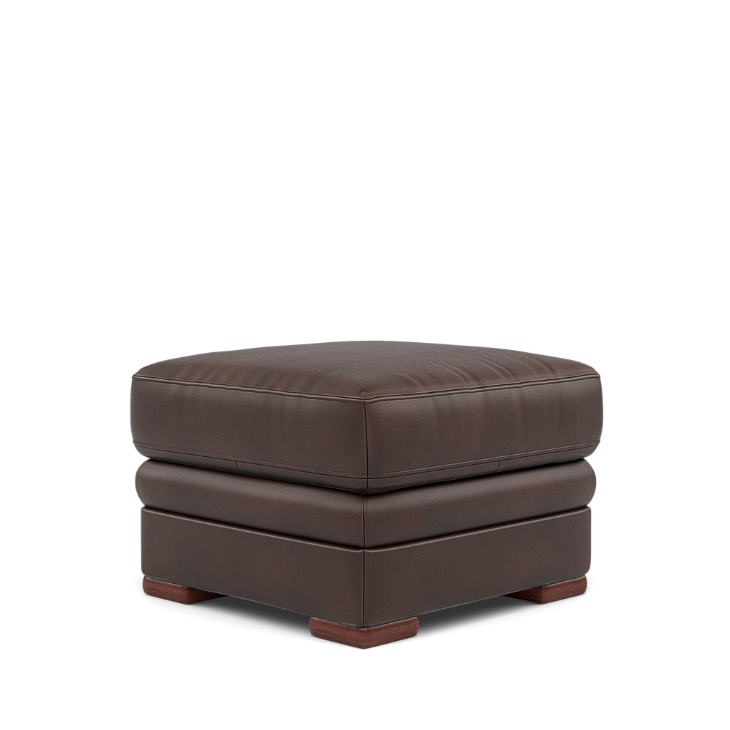 Gino Storage Footstool - Storage Stool Cat 60 — Cat-60/08 Montana Chocolate / Wooden Feet, gallery image 3