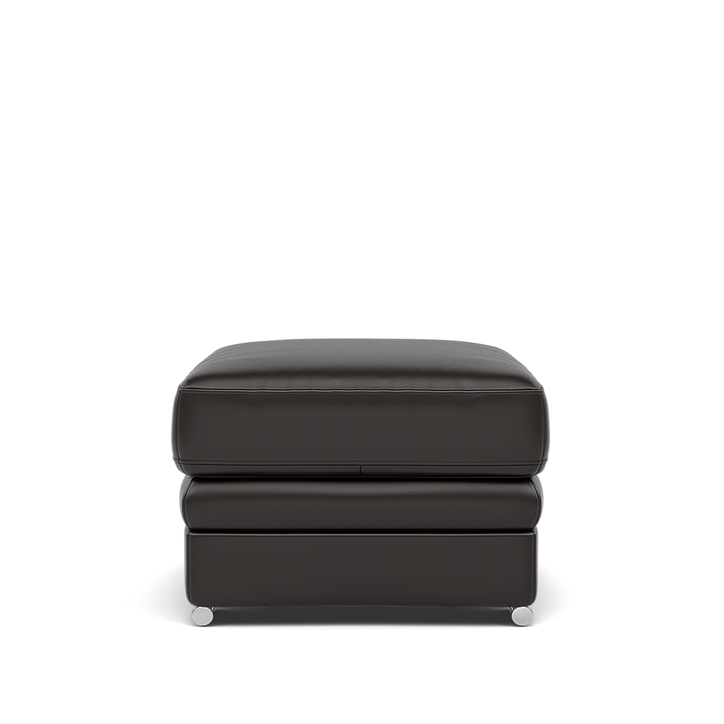 Gino Storage Footstool - Storage Stool Cat 60 — Cat-60/09 Montana Black Coffee / Metal Feet, gallery image 2