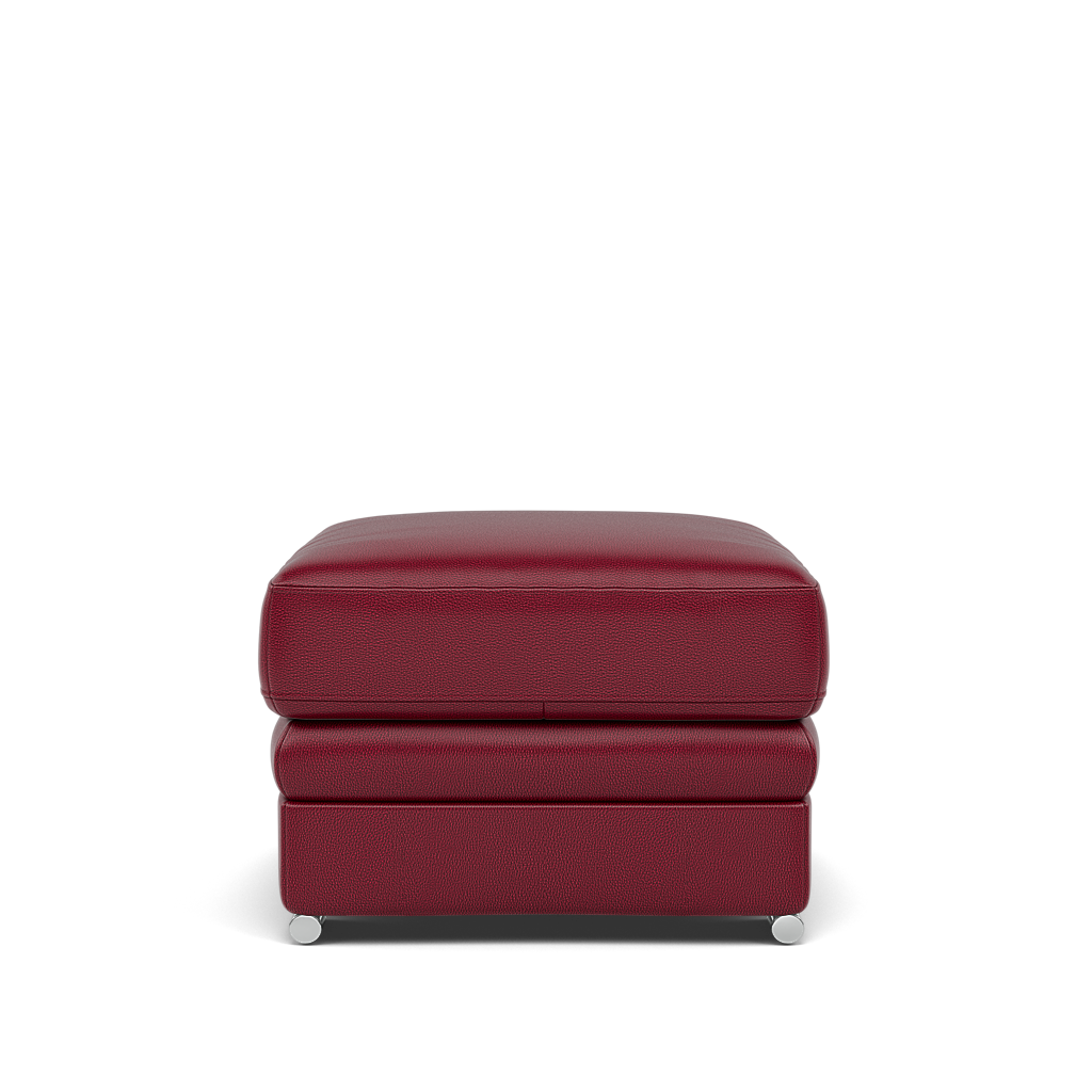 Gino Storage Footstool - Storage Stool Cat 60 — Cat-60/13 Montana Cranberry / Metal Feet, gallery image 2