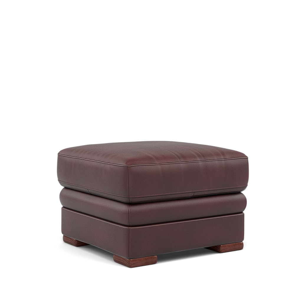Gino Storage Footstool - Storage Stool Cat 60 — Cat-60/15 Montana Ruby / Wooden Feet, gallery image 1