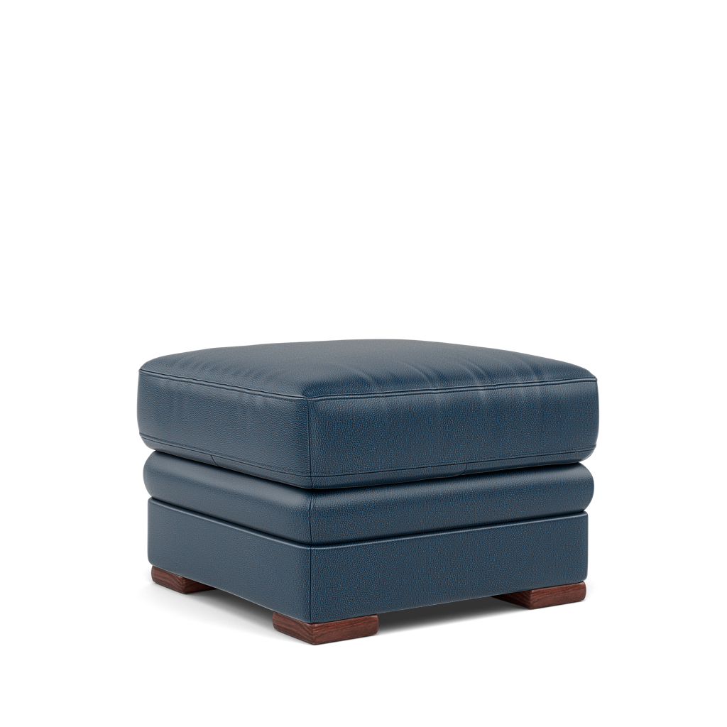 Gino Storage Footstool - Storage Stool Cat 60 — Cat-60/17 Montana Ocean / Wooden Feet, gallery image 1