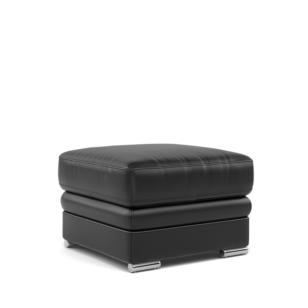 Gino Storage Footstool - Storage Stool Cat 60 — Cat-60/22 Montana Jet Black / Metal Feet, gallery image 1