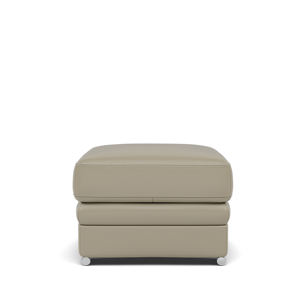 Gino Storage Footstool - Storage Stool Cat 60 — Cat-60/23 Montana Lead Grey / Metal Feet, gallery image 2