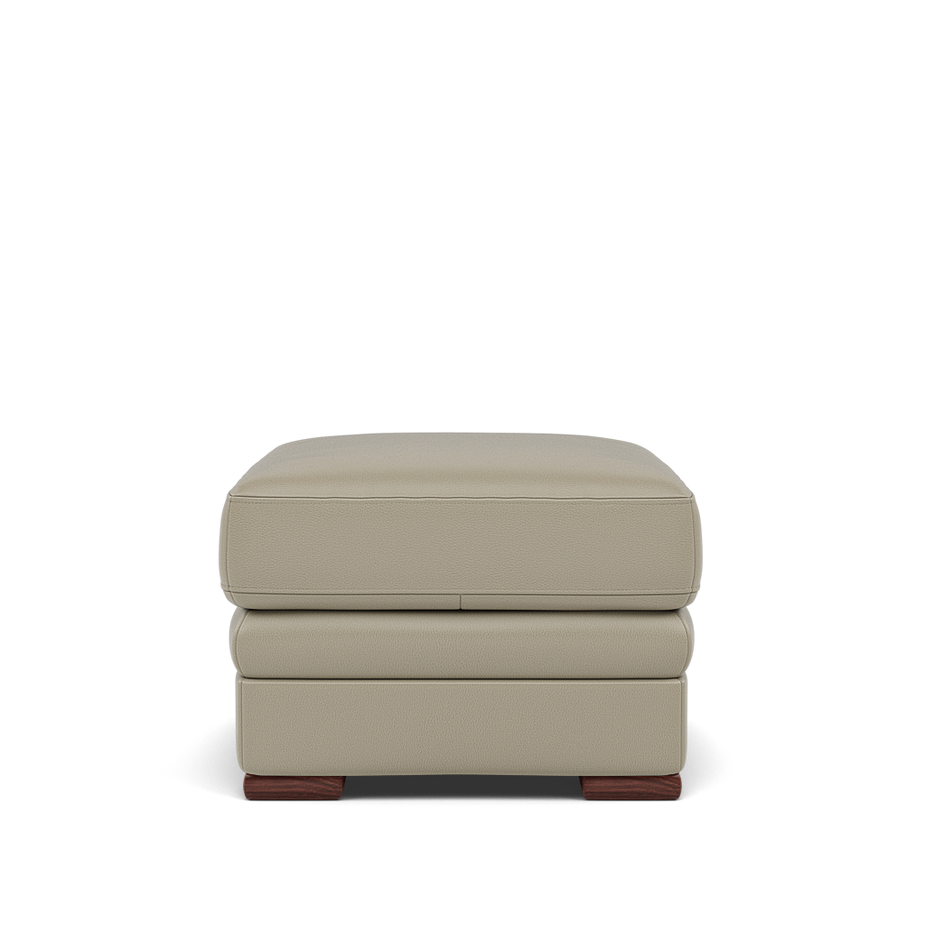 Gino Storage Footstool - Storage Stool Cat 60 — Cat-60/23 Montana Lead Grey / Wooden Feet, gallery image 2