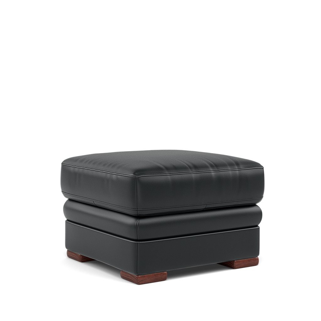 Gino Storage Footstool - Storage Stool Cat 60 — Cat-60/25 Montana Charcoal / Wooden Feet, gallery image 1