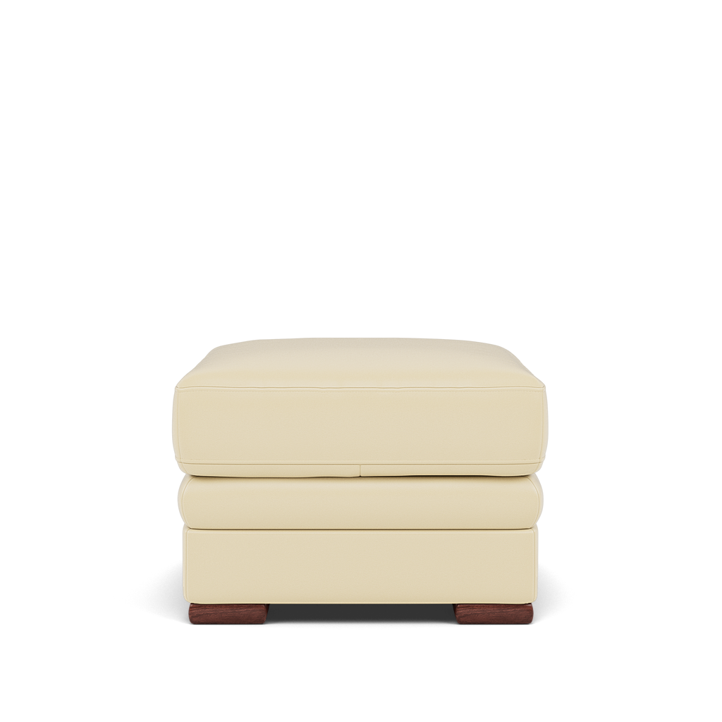 Gino Storage Footstool - Storage Stool Cat 60 Footstools Sterling Home 2 Cat-60/02 Montana Cool Cream Wooden Feet