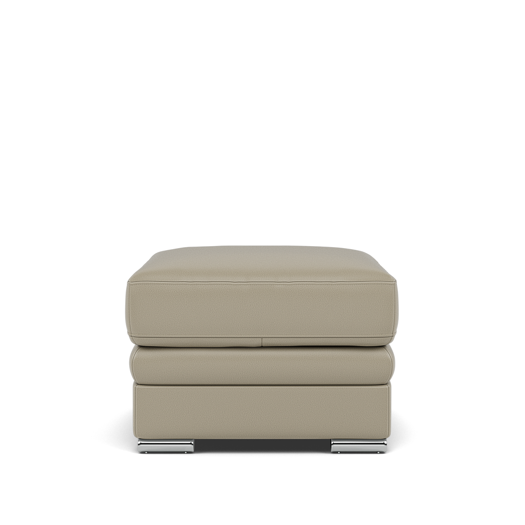 Gino Storage Footstool - Storage Stool Cat 60 Footstools Sterling Home 23 Cat-60/23 Montana Lead Grey Metal Feet