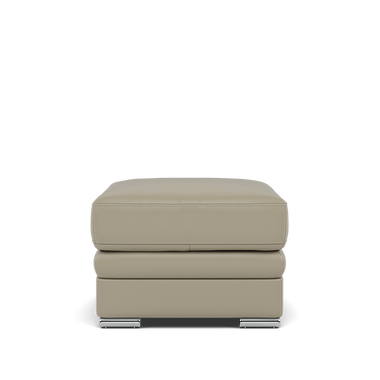 Gino Storage Footstool - Storage Stool Cat 60 Footstools Sterling Home 23 Cat-60/23 Montana Lead Grey Metal Feet