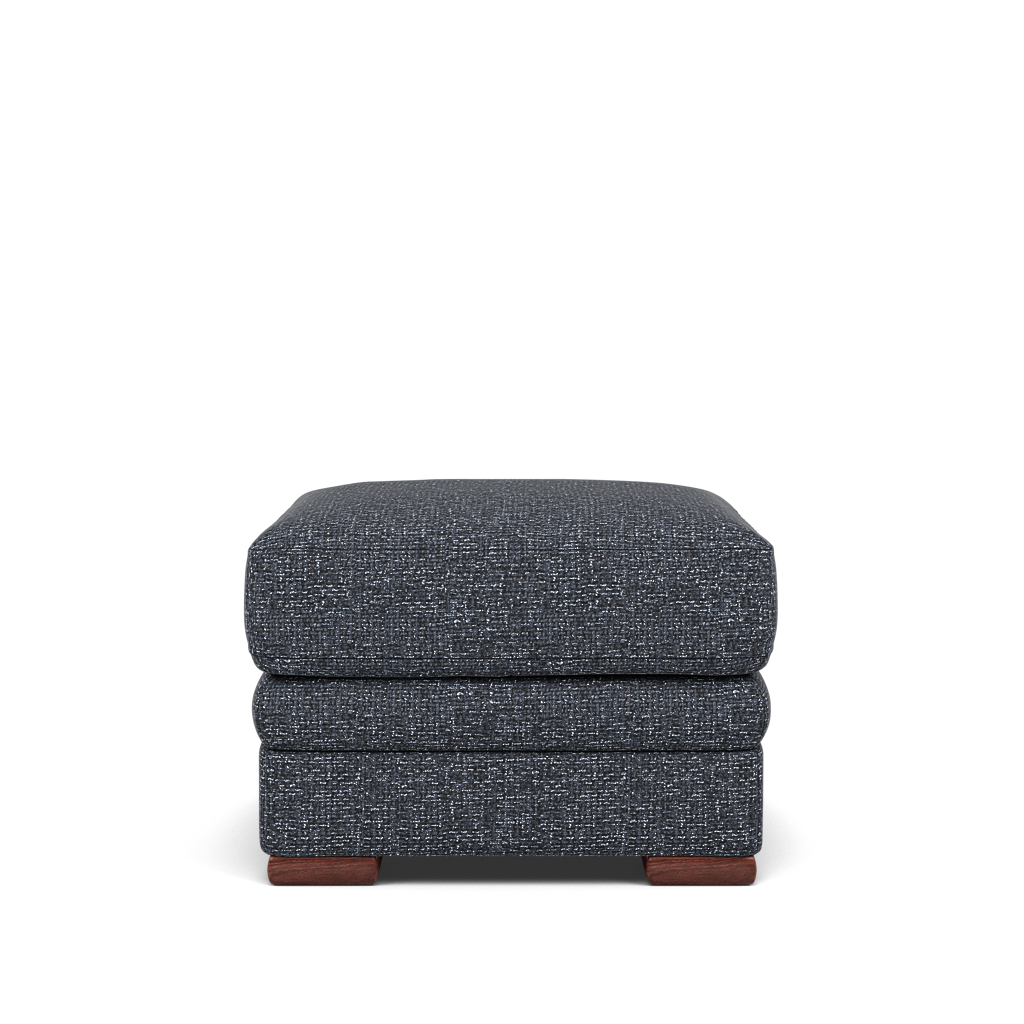 Gino Storage Footstool - Storage Stool F8 Footstools Sterling Home 12 Hopsack Midnight 70005 Wooden Feet