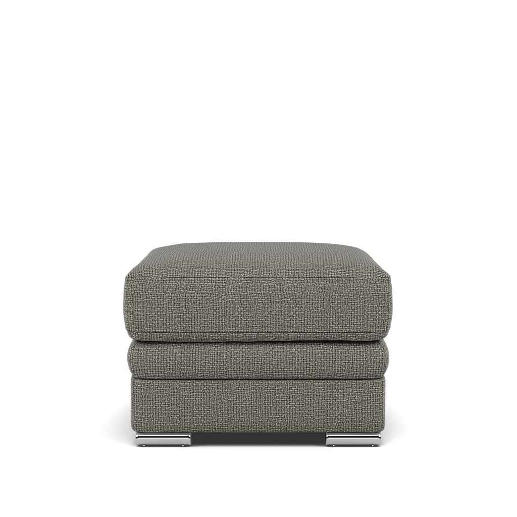 Gino Storage Footstool - Storage Stool F8 Footstools Sterling Home 7 Hopsack Platinum 70003 Metal Feet
