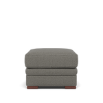 Gino Storage Footstool - Storage Stool F8 Footstools Sterling Home 8 Hopsack Platinum 70003 Wooden Feet