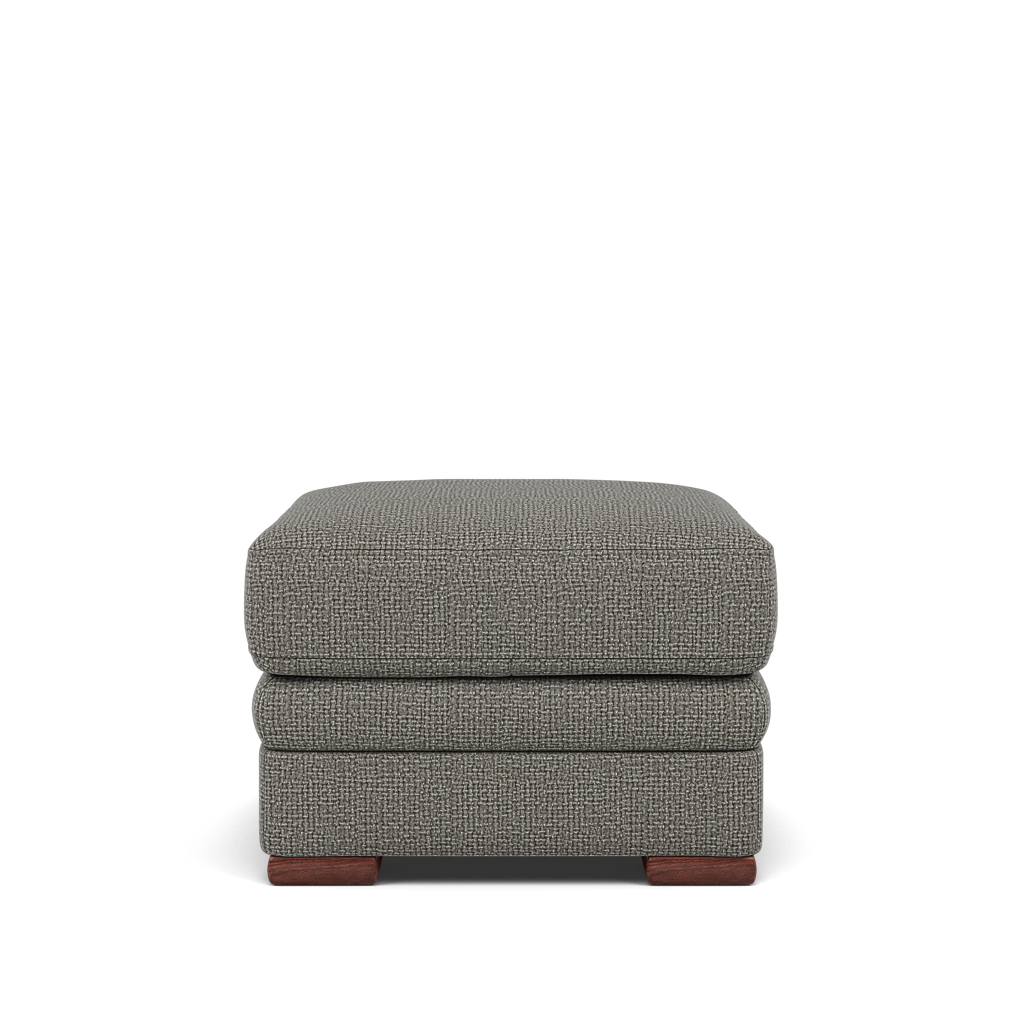 Gino Storage Footstool - Storage Stool F8 Footstools Sterling Home 8 Hopsack Platinum 70003 Wooden Feet