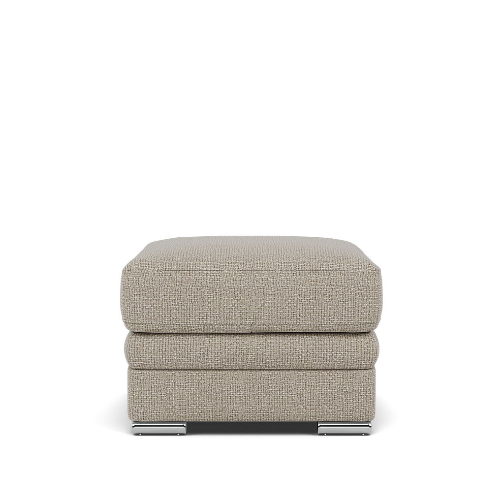 Gino Storage Footstool - Storage Stool F8 Footstools Sterling Home 9 Hopsack Linen 70004 Metal Feet