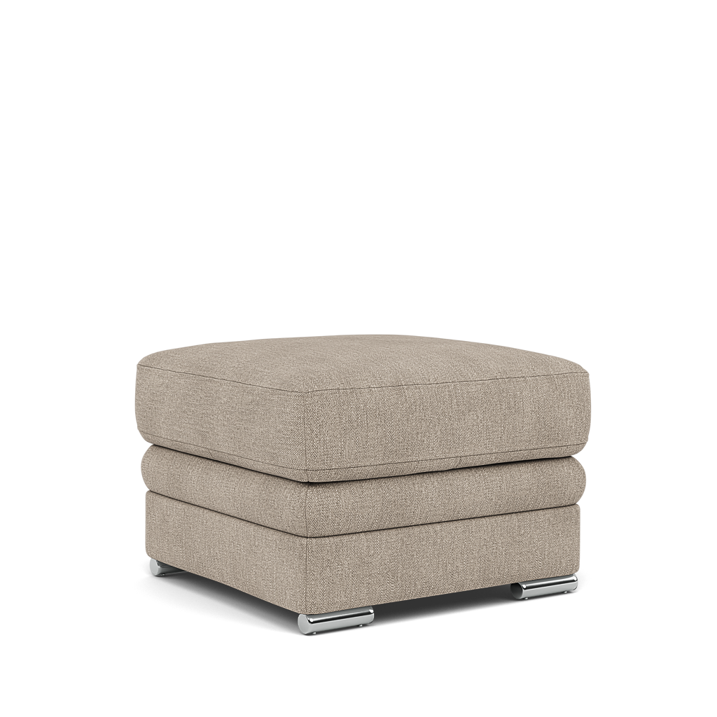 Gino Storage Footstool - Storage Stool F8 — Darwin Mink 50366 / Metal Feet, gallery image 1