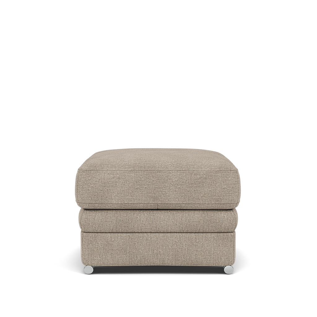 Gino Storage Footstool - Storage Stool F8 — Darwin Mink 50366 / Metal Feet, gallery image 2