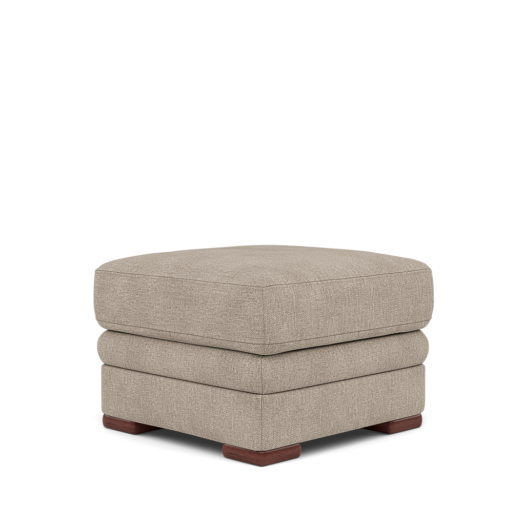 Gino Storage Footstool - Storage Stool F8 — Darwin Mink 50366 / Wooden Feet, gallery image 3