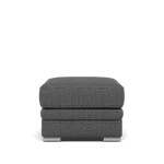 Gino Storage Footstool - Storage Stool F8 Footstools Sterling Home 13 Hopsack Charcoal 70006 Metal Feet