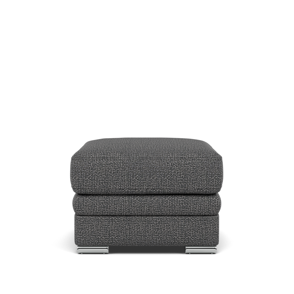 Gino Storage Footstool - Storage Stool F8 Footstools Sterling Home 13 Hopsack Charcoal 70006 Metal Feet