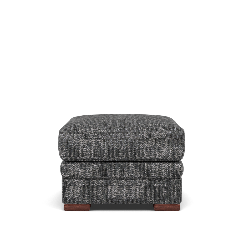 Gino Storage Footstool - Storage Stool F8 Footstools Sterling Home 14 Hopsack Charcoal 70006 Wooden Feet