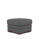 Gino Storage Footstool - Storage Stool F8 — Hopsack Charcoal 70006 / Wooden Feet, gallery image 3