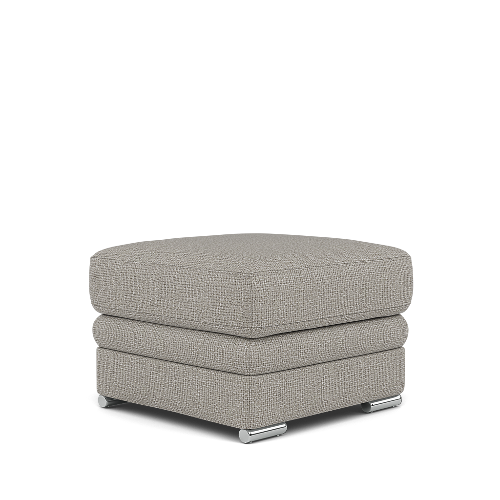 Gino Storage Footstool - Storage Stool F8 — Hopsack Dove 70001 / Metal Feet, gallery image 3