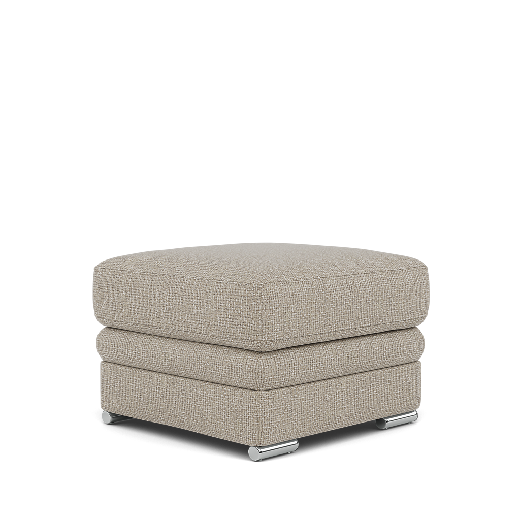 Gino Storage Footstool - Storage Stool F8 — Hopsack Linen 70004 / Metal Feet, gallery image 3